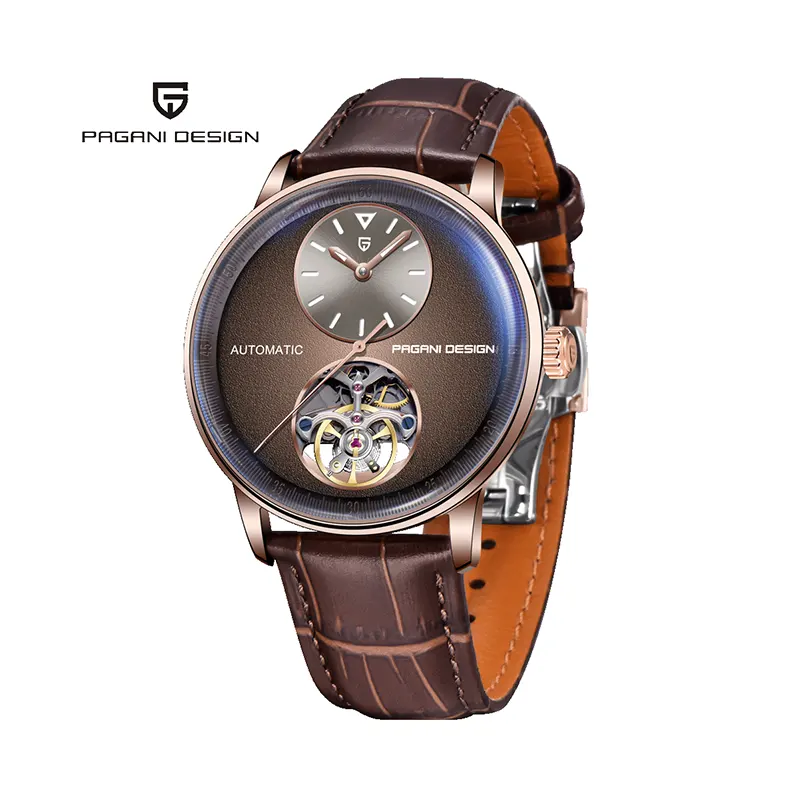 Pagani Design Automatic TourbillonLeather Men's Watch- PD-1796
